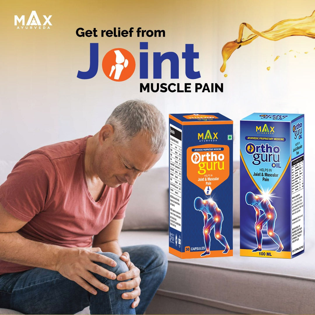 Ortho Guru Oil + Capsules combo for Joint & Muscular Pain